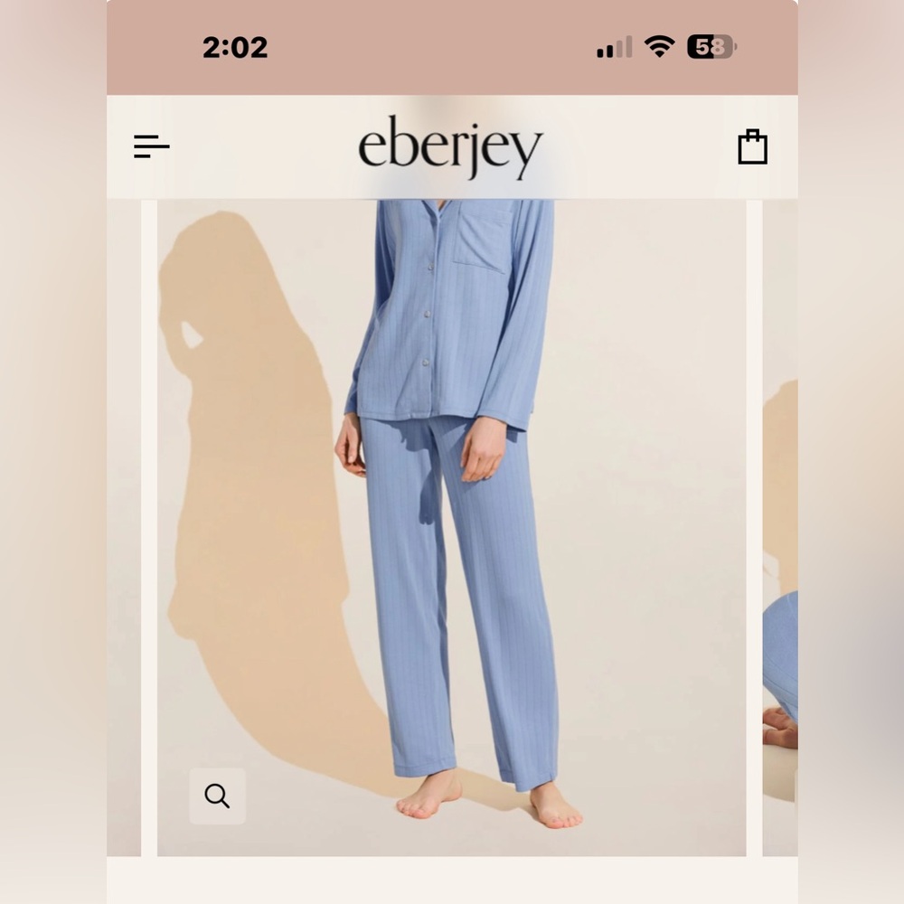 Eberjey pajama set. Luxuriously soft and comfortable! Size Large.
